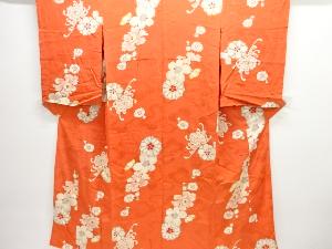 アンティーク　紋錦紗花模様着物